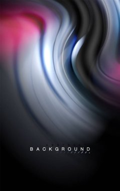 Sıvı sıvı renkler tasarım, renkli mermer veya plastik dalgalı doku arka plan, siyah, iş veya teknoloji sunu veya web broşür için parlak renkli öğeleri kapak tasarımı, duvar kağıdı