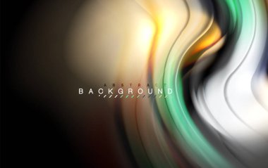 Sıvı sıvı renkler tasarım, renkli mermer veya plastik dalgalı doku arka plan, siyah, iş veya teknoloji sunu veya web broşür için parlak renkli öğeleri kapak tasarımı, duvar kağıdı