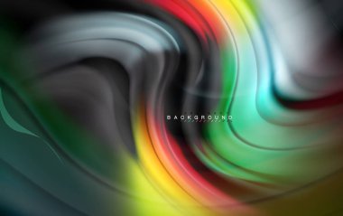 Sıvı sıvı renkler tasarım, renkli mermer veya plastik dalgalı doku arka plan, siyah, iş veya teknoloji sunu veya web broşür için parlak renkli öğeleri kapak tasarımı, duvar kağıdı