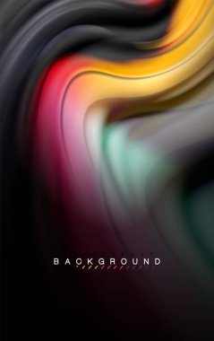 Sıvı sıvı renkler tasarım, renkli mermer veya plastik dalgalı doku arka plan, siyah, iş veya teknoloji sunu veya web broşür için parlak renkli öğeleri kapak tasarımı, duvar kağıdı