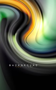 Sıvı sıvı renkler tasarım, renkli mermer veya plastik dalgalı doku arka plan, siyah, iş veya teknoloji sunu veya web broşür için parlak renkli öğeleri kapak tasarımı, duvar kağıdı