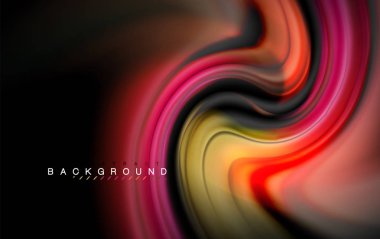 Sıvı sıvı renkler tasarım, renkli mermer veya plastik dalgalı doku arka plan, siyah, iş veya teknoloji sunu veya web broşür için parlak renkli öğeleri kapak tasarımı, duvar kağıdı