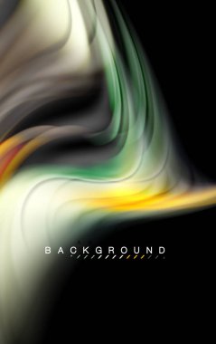 Sıvı sıvı renkler tasarım, renkli mermer veya plastik dalgalı doku arka plan, siyah, iş veya teknoloji sunu veya web broşür için parlak renkli öğeleri kapak tasarımı, duvar kağıdı