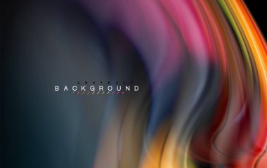 Sıvı sıvı renkler tasarım, renkli mermer veya plastik dalgalı doku arka plan, siyah, iş veya teknoloji sunu veya web broşür için parlak renkli öğeleri kapak tasarımı, duvar kağıdı