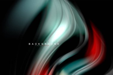 Sıvı sıvı renkler tasarım, renkli mermer veya plastik dalgalı doku arka plan, siyah, iş veya teknoloji sunu veya web broşür için parlak renkli öğeleri kapak tasarımı, duvar kağıdı