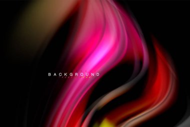 Sıvı sıvı renkler tasarım, renkli mermer veya plastik dalgalı doku arka plan, siyah, iş veya teknoloji sunu veya web broşür için parlak renkli öğeleri kapak tasarımı, duvar kağıdı