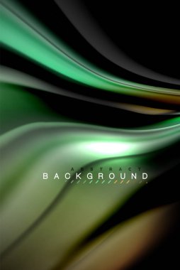 Sıvı sıvı parlak renkler tasarım, renkli mermer veya plastik dalgalı doku arka plan, siyah, iş veya teknoloji sunu veya web broşür için parlak renkli öğeleri kapak tasarımı