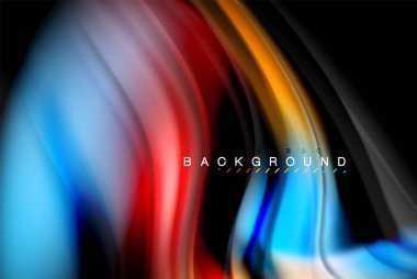 Sıvı sıvı renkler tasarım, renkli mermer veya plastik dalgalı doku arka plan, siyah, iş veya teknoloji sunu veya web broşür için parlak renkli öğeleri kapak tasarımı, duvar kağıdı