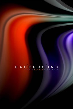 Sıvı sıvı renkler tasarım, renkli mermer veya plastik dalgalı doku arka plan, siyah, iş veya teknoloji sunu veya web broşür için parlak renkli öğeleri kapak tasarımı, duvar kağıdı