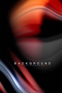 Sıvı sıvı parlak renkler tasarım, renkli mermer veya plastik dalgalı doku arka plan, siyah, iş veya teknoloji sunu veya web broşür için parlak renkli öğeleri kapak tasarımı