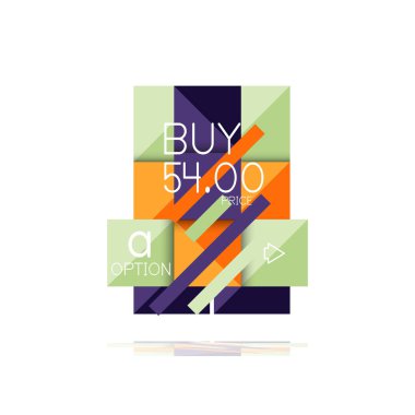 Kare seçeneğinin Infographic afiş. Bilgi ve veri görselleştirme, geometrik tasarım