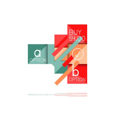 Kare seçeneğinin Infographic afiş. Bilgi ve veri görselleştirme, geometrik tasarım