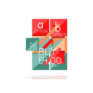 Kare seçeneğinin Infographic afiş. Bilgi ve veri görselleştirme, geometrik tasarım