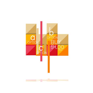 Kare seçeneğinin Infographic afiş. Bilgi ve veri görselleştirme, geometrik tasarım