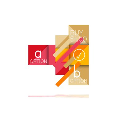 Kare seçeneğinin Infographic afiş. Bilgi ve veri görselleştirme, geometrik tasarım