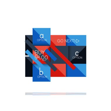 Kare seçeneğinin Infographic afiş. Bilgi ve veri görselleştirme, geometrik tasarım