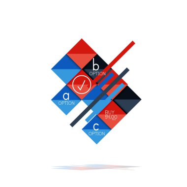 Kare seçeneğinin Infographic afiş. Bilgi ve veri görselleştirme, geometrik tasarım