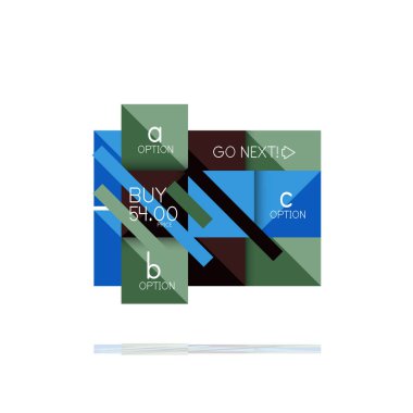 Kare seçeneğinin Infographic afiş. Bilgi ve veri görselleştirme, geometrik tasarım