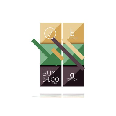 Kare seçeneğinin Infographic afiş. Bilgi ve veri görselleştirme, geometrik tasarım