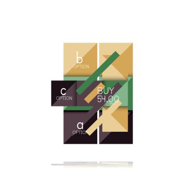 Kare seçeneğinin Infographic afiş. Bilgi ve veri görselleştirme, geometrik tasarım