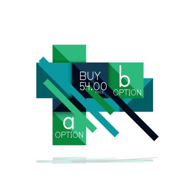 Kare seçeneğinin Infographic afiş. Bilgi ve veri görselleştirme, geometrik tasarım