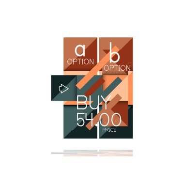 Kare seçeneğinin Infographic afiş. Bilgi ve veri görselleştirme, geometrik tasarım