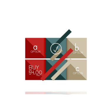 Kare seçeneğinin Infographic afiş. Bilgi ve veri görselleştirme, geometrik tasarım