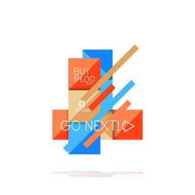 Kare seçeneğinin Infographic afiş. Bilgi ve veri görselleştirme, geometrik tasarım