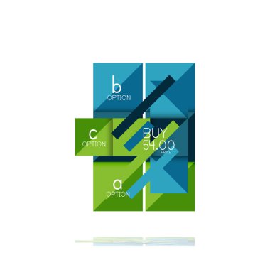 Kare seçeneğinin Infographic afiş. Bilgi ve veri görselleştirme, geometrik tasarım