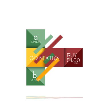 Kare seçeneğinin Infographic afiş. Bilgi ve veri görselleştirme, geometrik tasarım