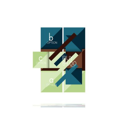 Kare seçeneğinin Infographic afiş. Bilgi ve veri görselleştirme, geometrik tasarım