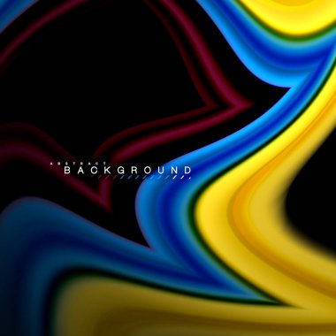 Sıvı çok renkli çizgilerle oluşturulan geometrik şekiller