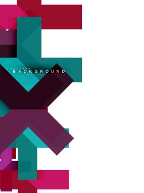 Çok renkli soyut geometrik şekiller, geometri arka plan web afiş için