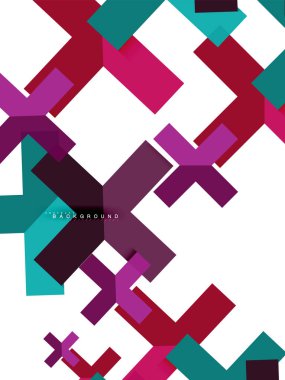 Çok renkli soyut geometrik şekiller, geometri arka plan web afiş için