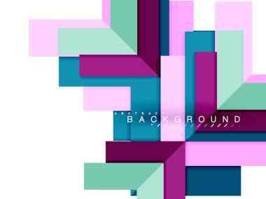 Çok renkli soyut geometrik şekiller, geometri arka plan web afiş için