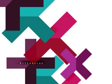 Çok renkli soyut geometrik şekiller, geometri arka plan web afiş için