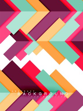 Çok renkli soyut geometrik şekiller, geometri arka plan web afiş için