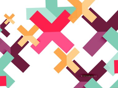 Çok renkli soyut geometrik şekiller, geometri arka plan web afiş için