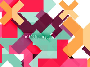 Çok renkli soyut geometrik şekiller, geometri arka plan web afiş için