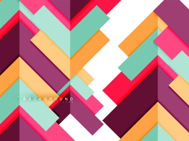 Çok renkli soyut geometrik şekiller, geometri arka plan web afiş için