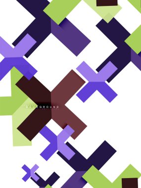 Çok renkli soyut geometrik şekiller, geometri arka plan web afiş için