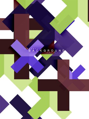 Çok renkli soyut geometrik şekiller, geometri arka plan web afiş için