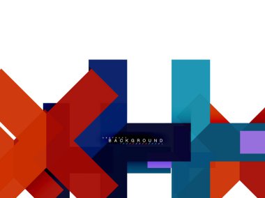 Çok renkli soyut geometrik şekiller, geometri arka plan web afiş için