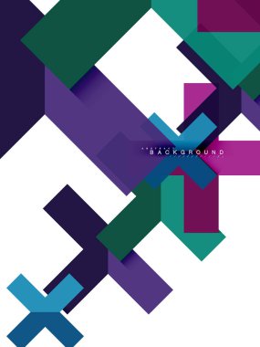 Çok renkli soyut geometrik şekiller, geometri arka plan web afiş için