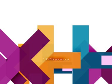 Çok renkli soyut geometrik şekiller, geometri arka plan web afiş için