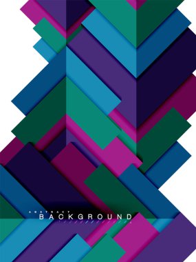 Çok renkli soyut geometrik şekiller, geometri arka plan web afiş için