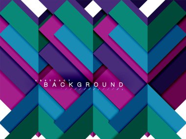 Çok renkli soyut geometrik şekiller, geometri arka plan web afiş için