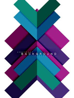 Çok renkli soyut geometrik şekiller, geometri arka plan web afiş için