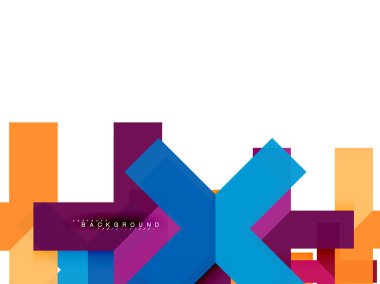 Çok renkli soyut geometrik şekiller, geometri arka plan web afiş için