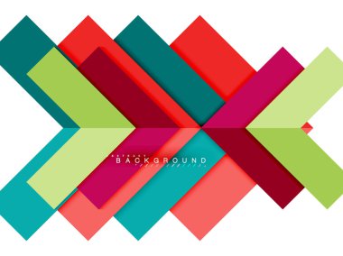Çok renkli soyut geometrik şekiller, geometri arka plan web afiş için